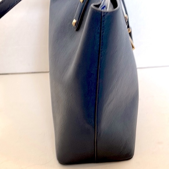 Michael Kors Karson LG Carryall Tote Leather NAVY - Picture 9 of 12